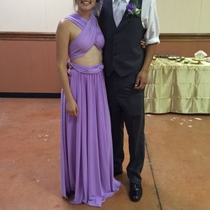 Lavender, Long Wrap Dress